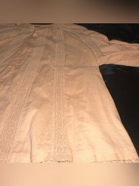 LOGO by Lori Goldstein Lace-Trim Peach Chemise Top